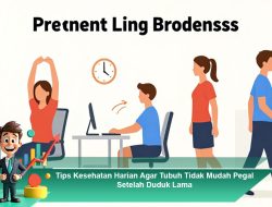 Tips Kesehatan Harian Agar Tubuh Tidak Mudah Pegal Setelah Duduk Lama
